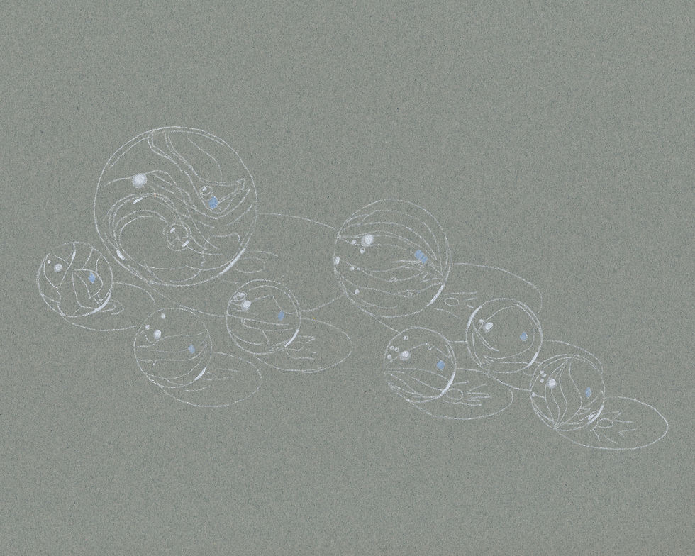 Marbles on Colored Paper