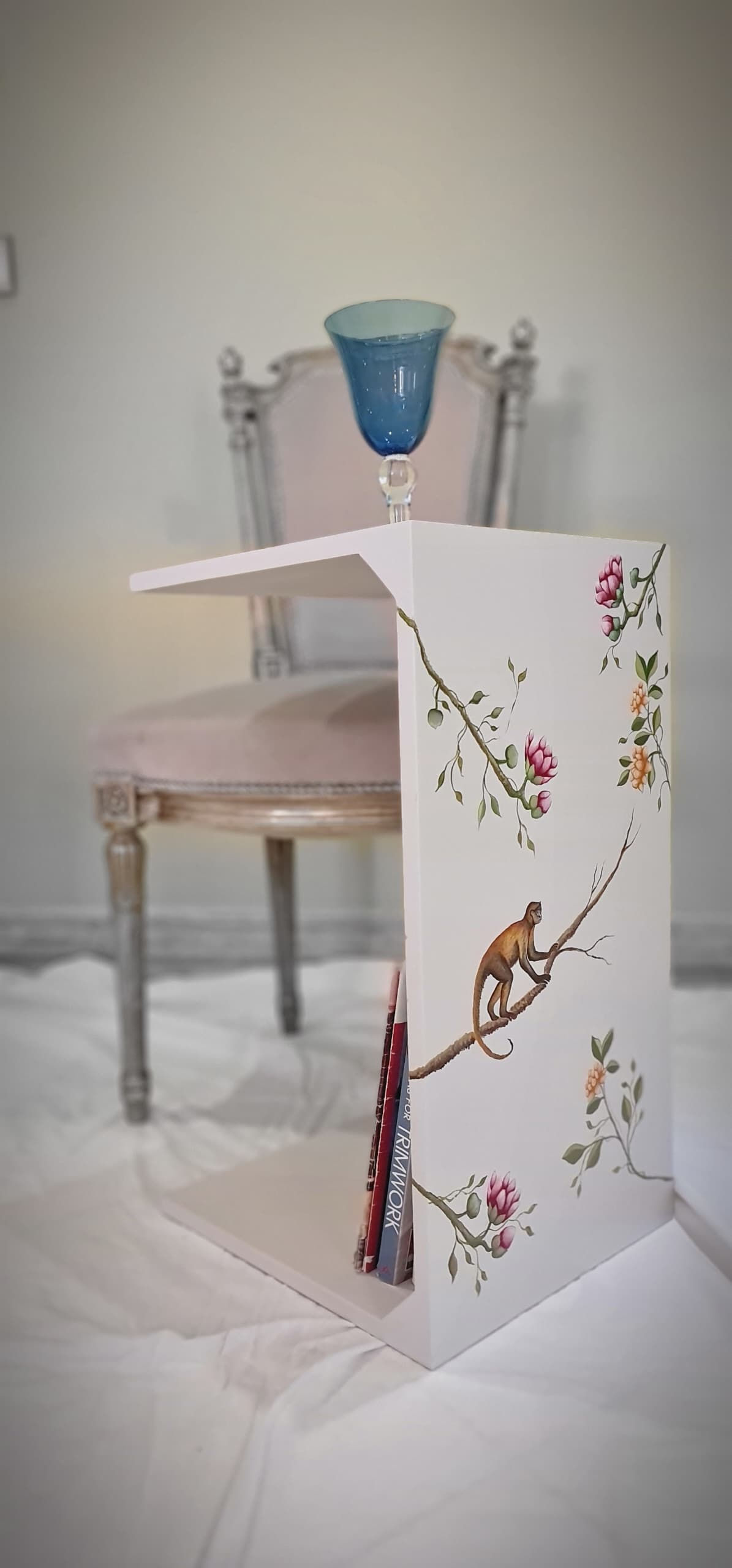 side table hand painted