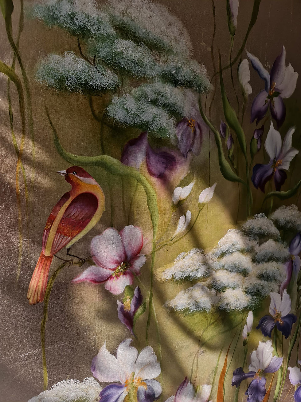 Miniature : Lily of Grace (Zanbagh - Lily): an elegant and tranquil floral painting with a graceful design.