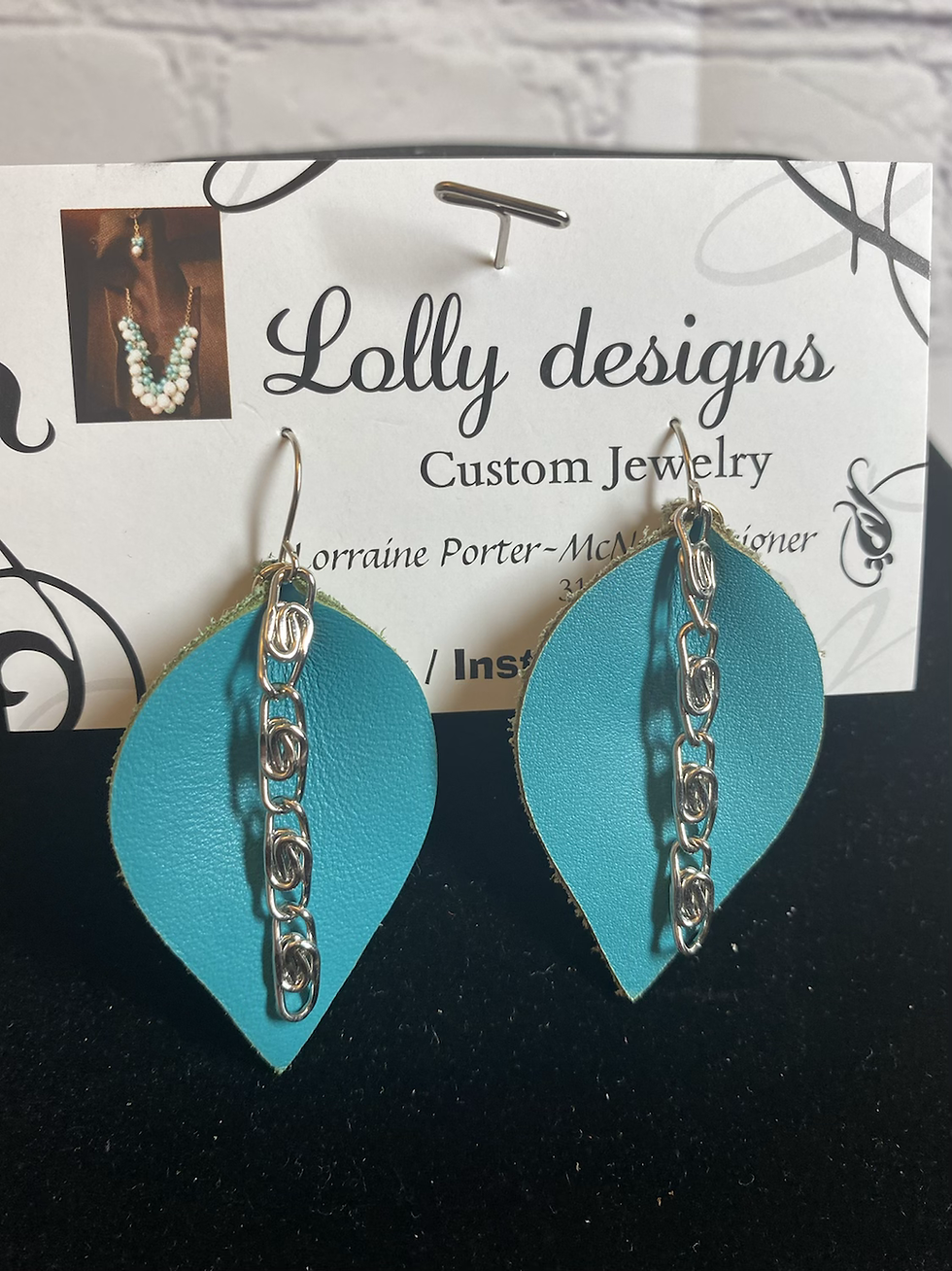 Thumbnail: Leather earrings 