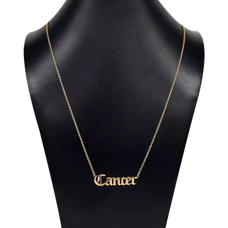 Thumbnail: Old English Zodiac Necklace