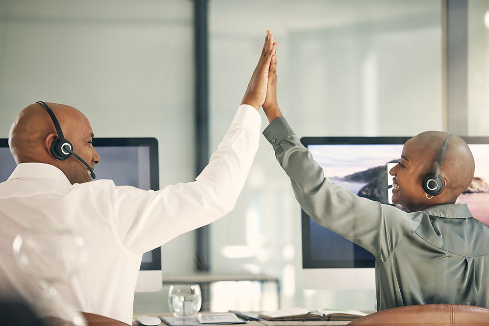 customer-service-team-high-five-success-with-headset-computer-sales-telemarketing-back-bla
