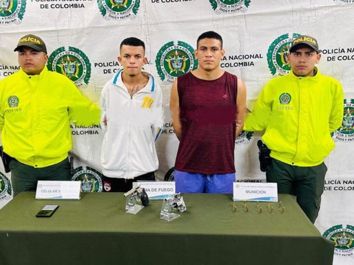 Capturados Dos Presuntos Sicarios en Barranquilla Durante Operativo en La Gloria