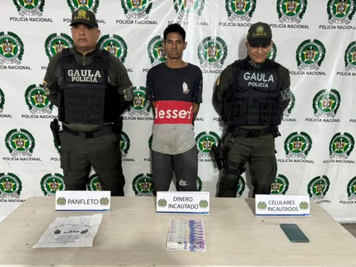 Capturan a alias “El Gabi”, presunto extorsionista de “Los Costeños” en el barrio La Pradera de Barranquilla