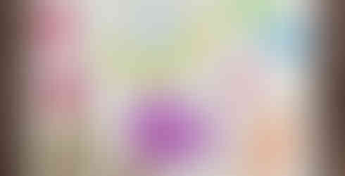 Abstrakte Farbformen auf einem weißen Blatt Papier, die verschiedenen Gefühlen zugeordnet sind