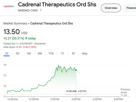 3 Stocks with +10% change in one day. Friday, October 11, 2024