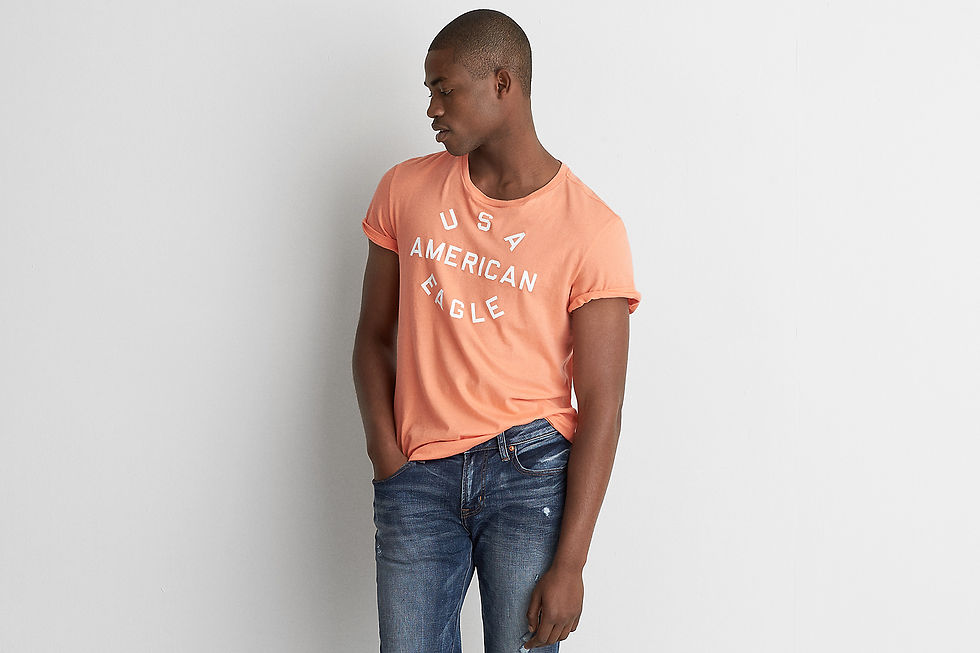 縮圖：American Eagle 字母短袖T恤