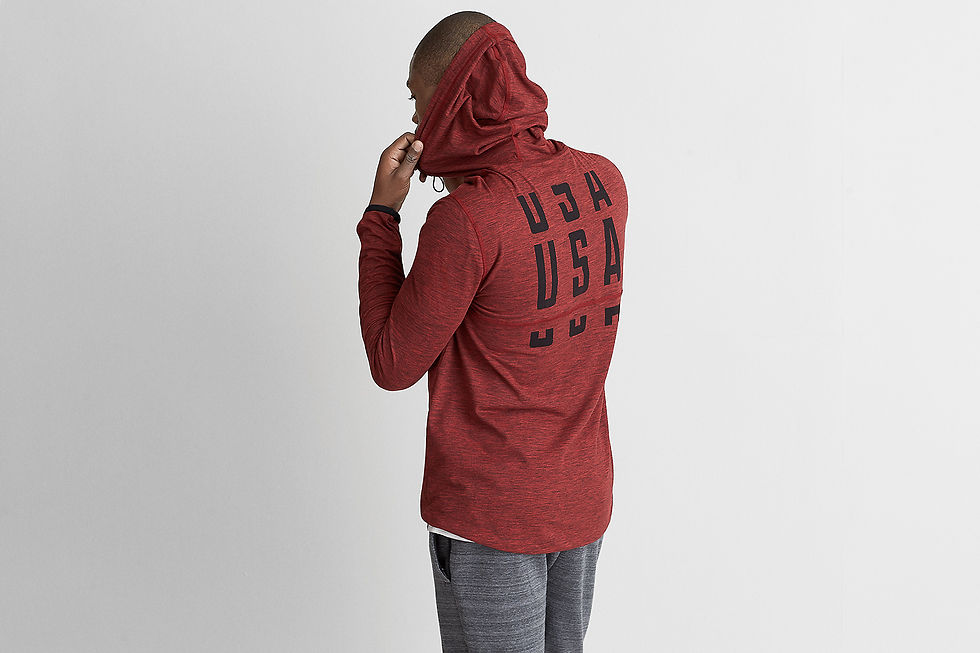 縮圖：AE 字母印花 运动功能帽衫