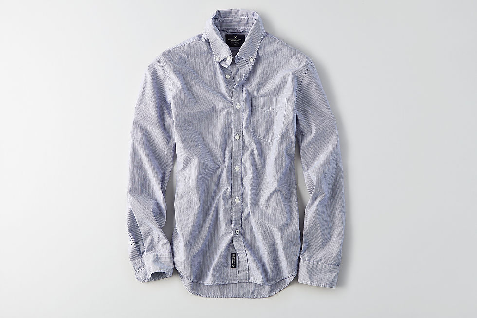 縮圖：American Eagle条纹牛津衬衫