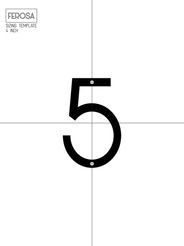 House number sizing template for a 4" - 5.