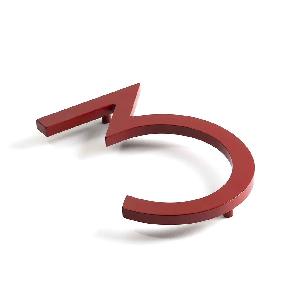 Thumbnail: IRONWOOD RED MODERN METAL HOUSE NUMBERS