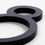 Thumbnail: Close up detail of matte black finish on metal house number.