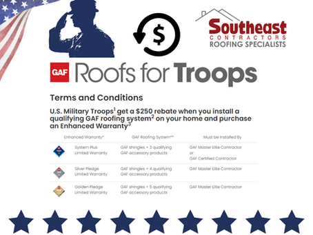 Southeast Contractors is licensed, insured and GAF certified to help you take advantage of this: