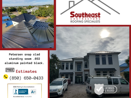 Southeast Contractors: Another Job Well Done in Destin, FL. Petersen snap clad standing seam .03