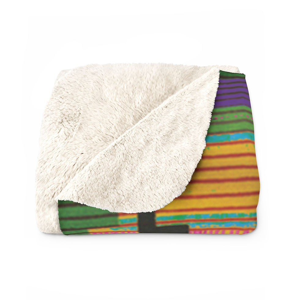 Thumbnail: Kente Sherpa Fleece Blanket