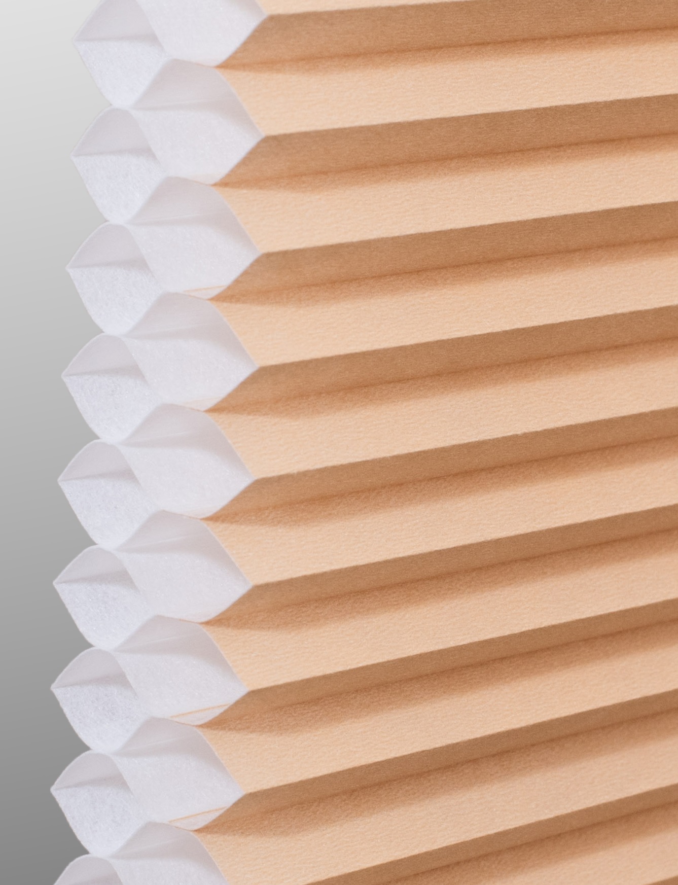 Ocher Double cell cellular shade fabric swatch