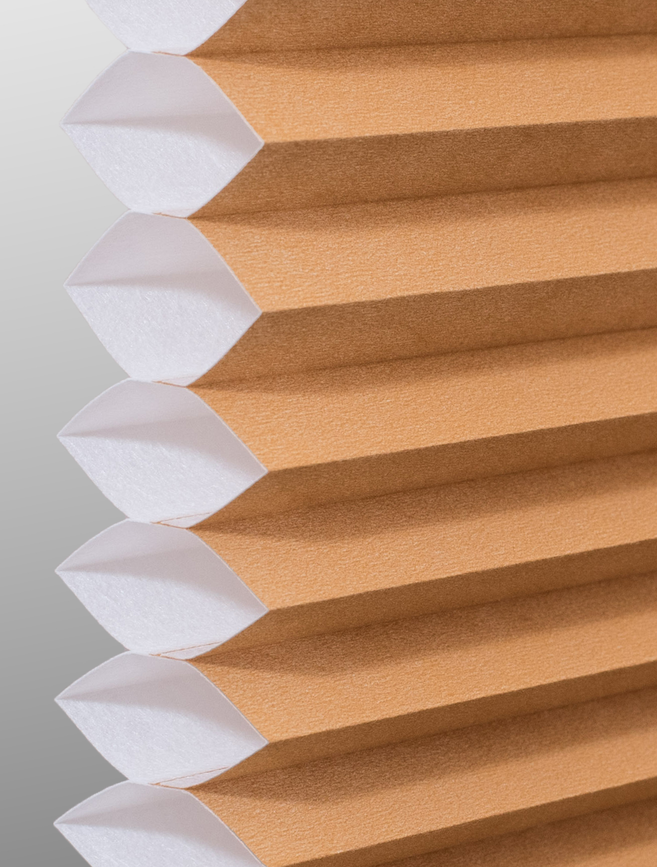 Tan Single cell cellular shade fabric swatch
