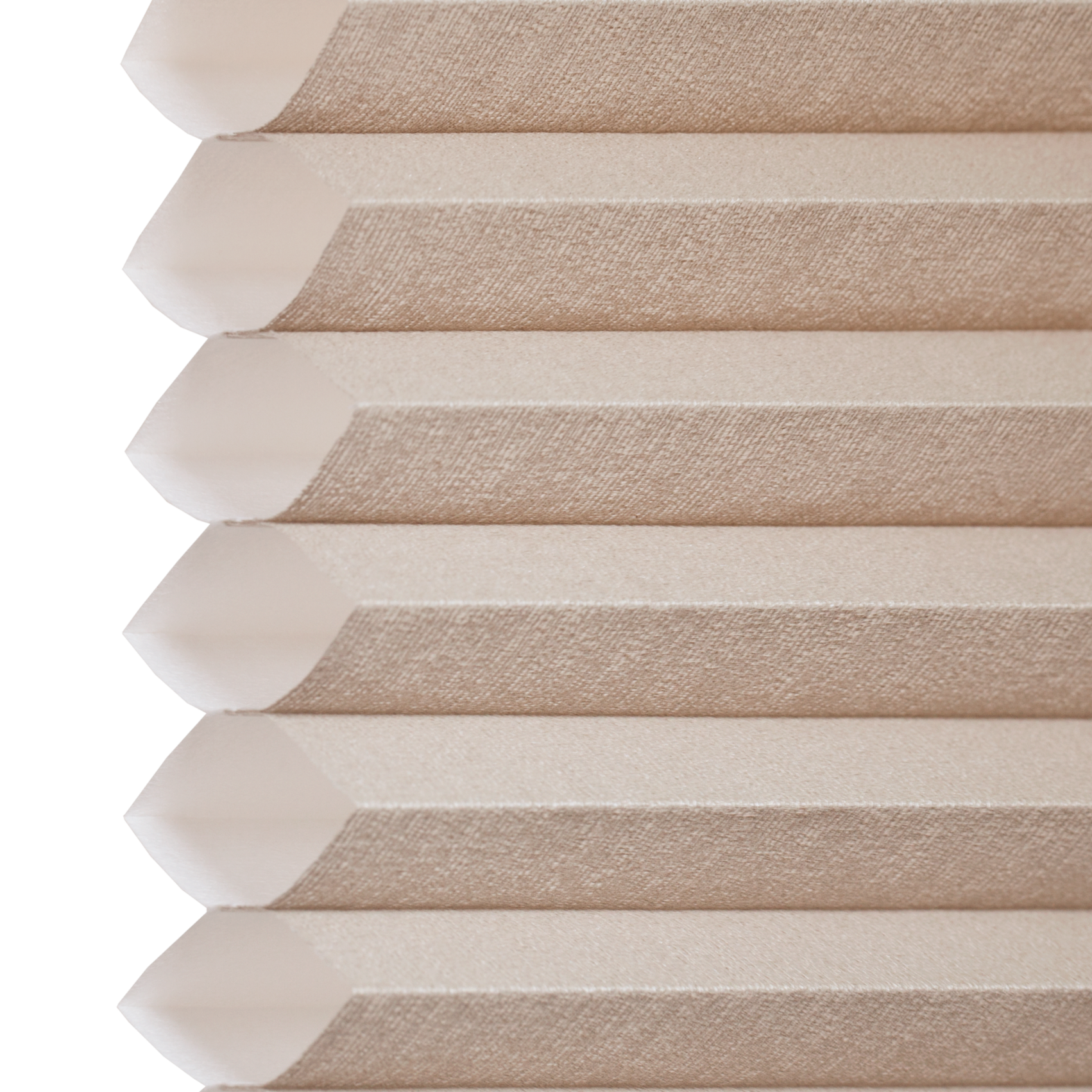 Camel LUX linen cellular shade fabric swatch