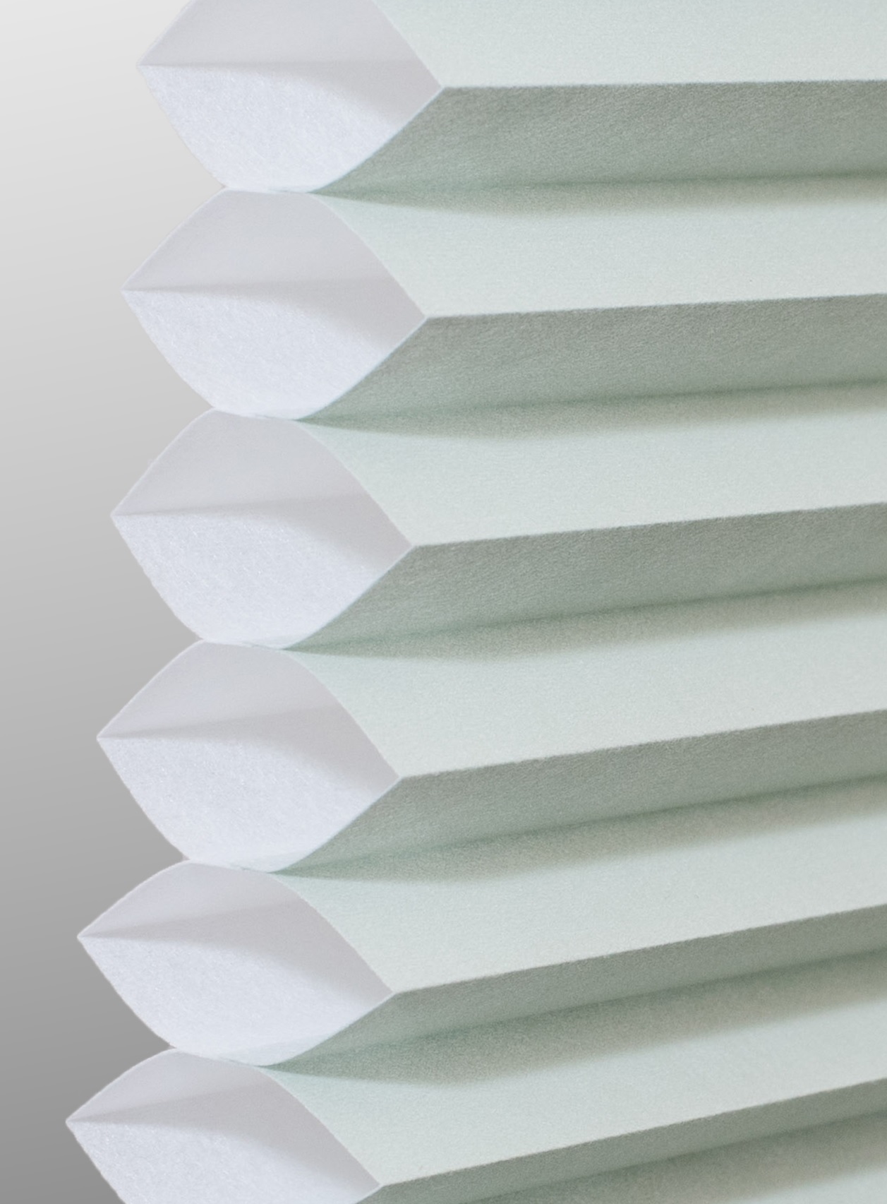 Water Green Single cell cellular shade fabric swatch