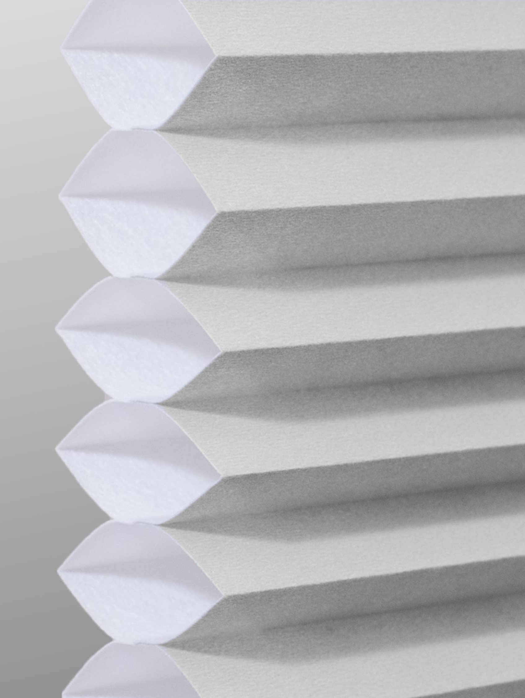 Gray Sheen Single cell cellular shade fabric swatch