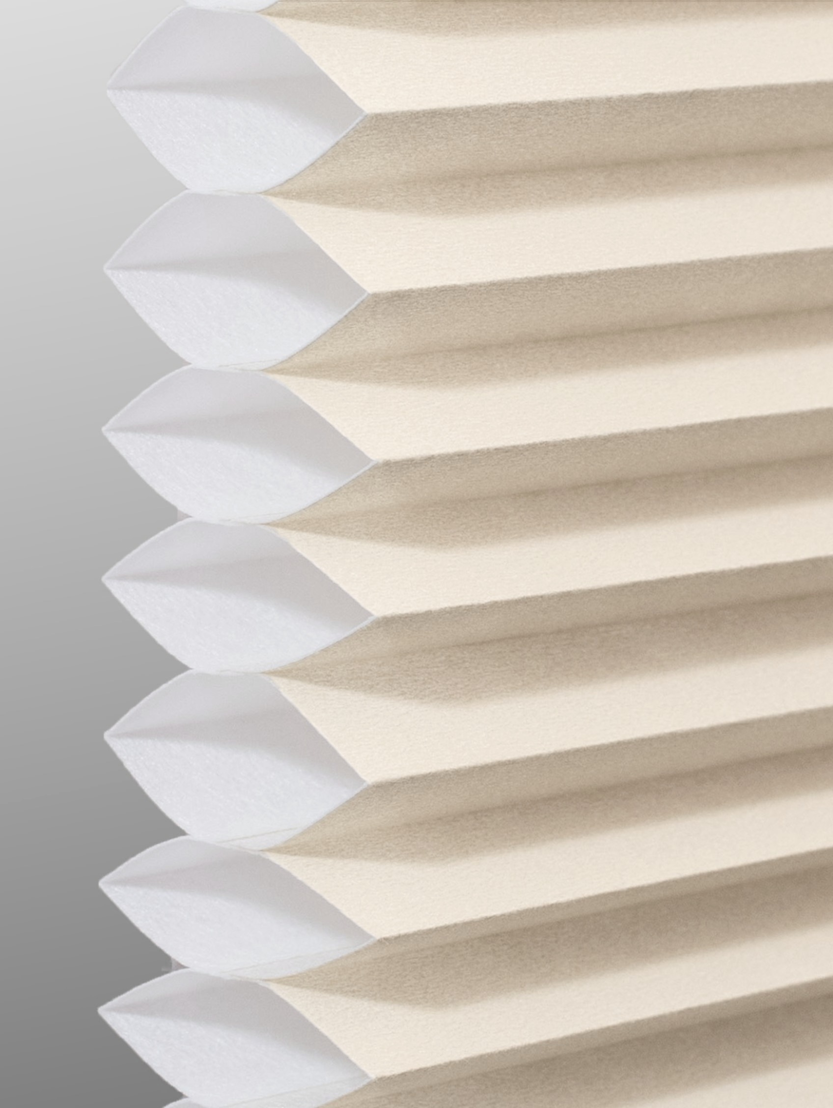 Winter White Single cell · Fire retardant cellular shade fabric swatch