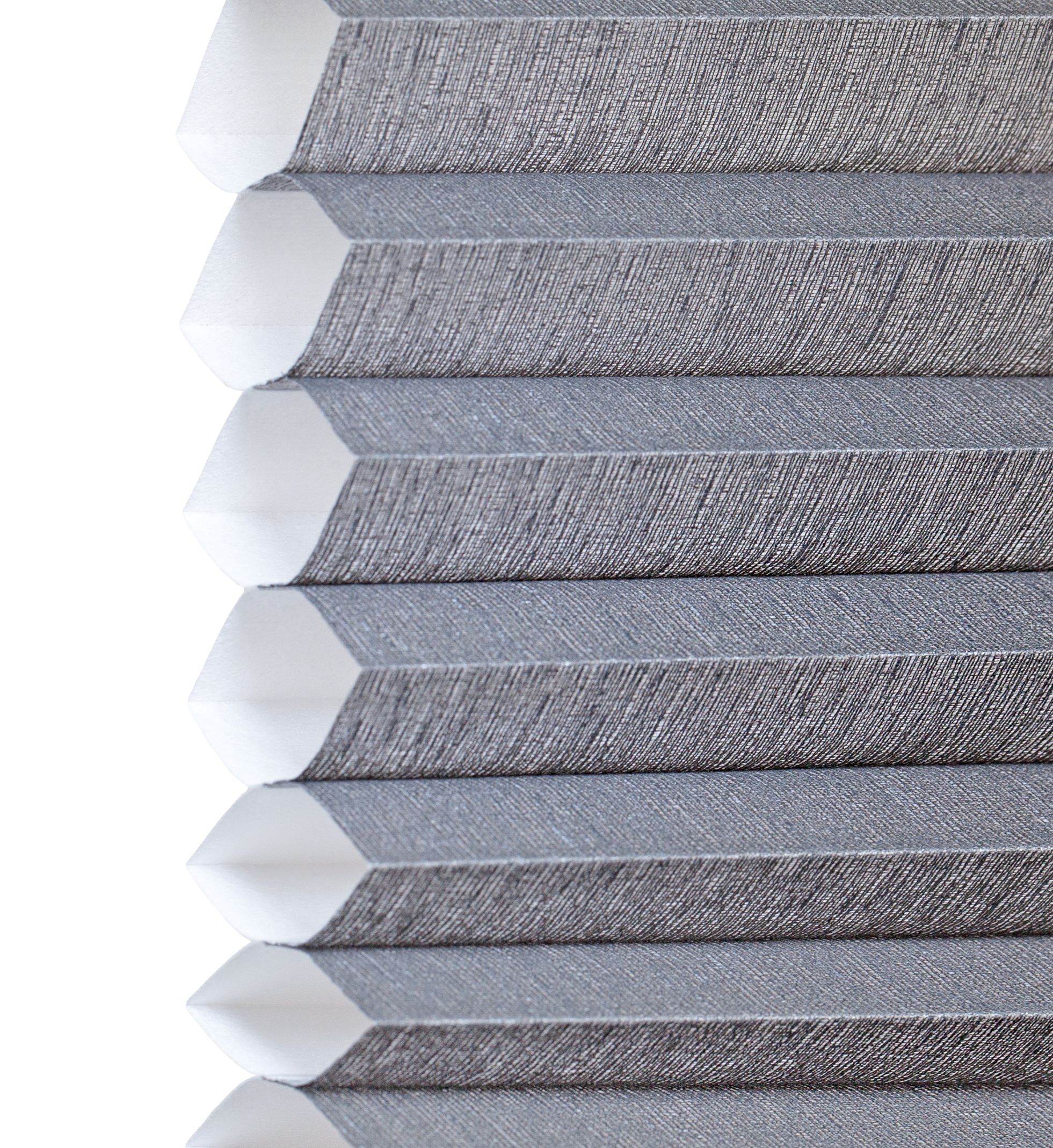 Charcoal LUX linen cellular shade fabric swatch