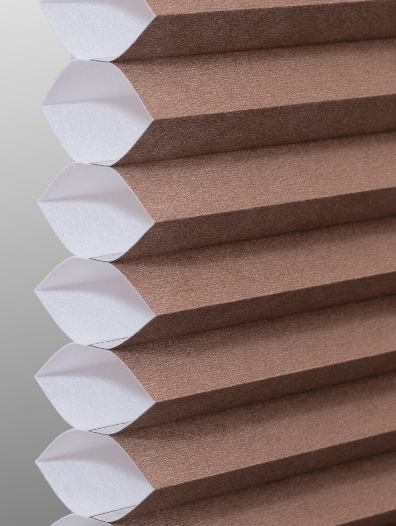 Cocoa Single cell cellular shade fabric swatch