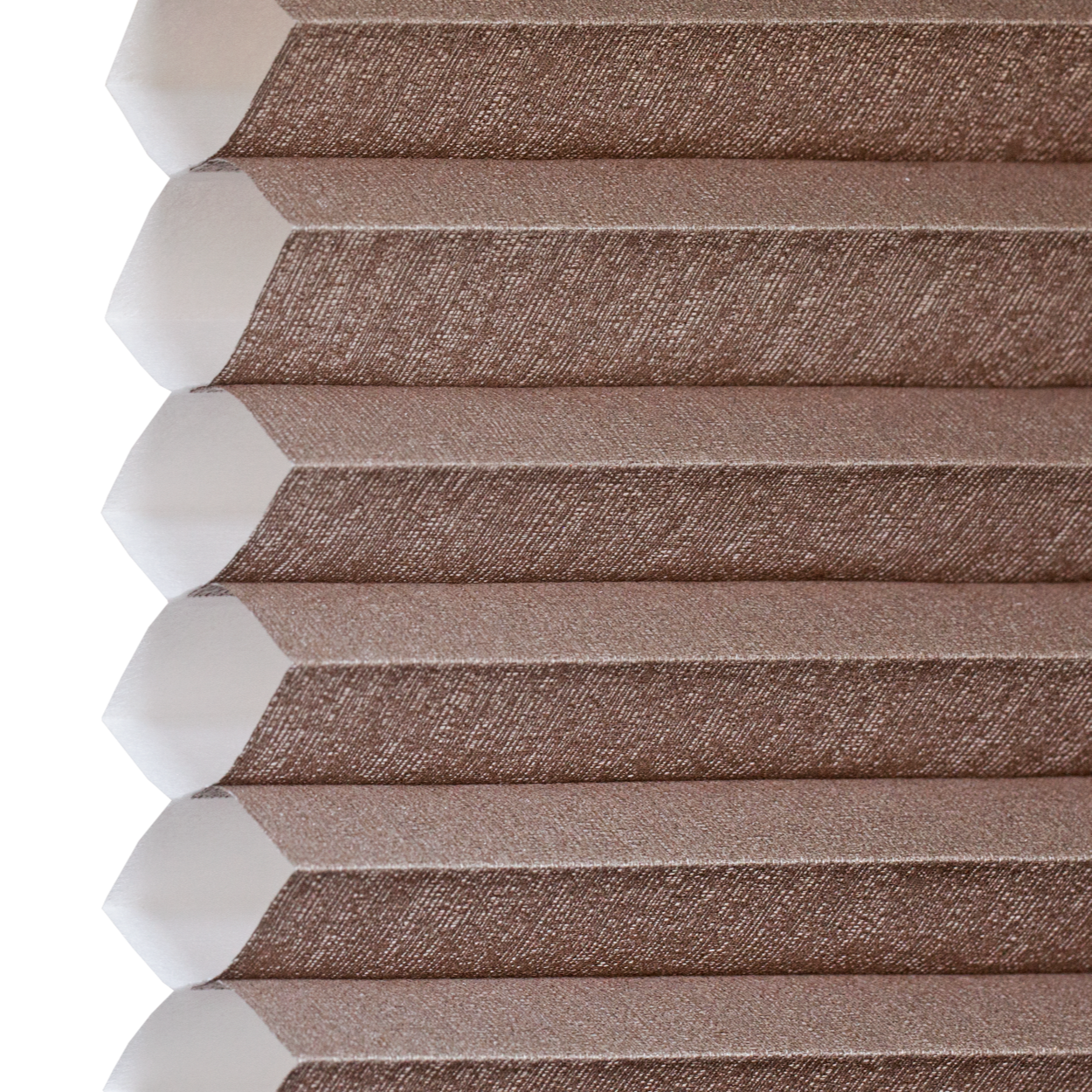 Hazelnut LUX linen cellular shade fabric swatch