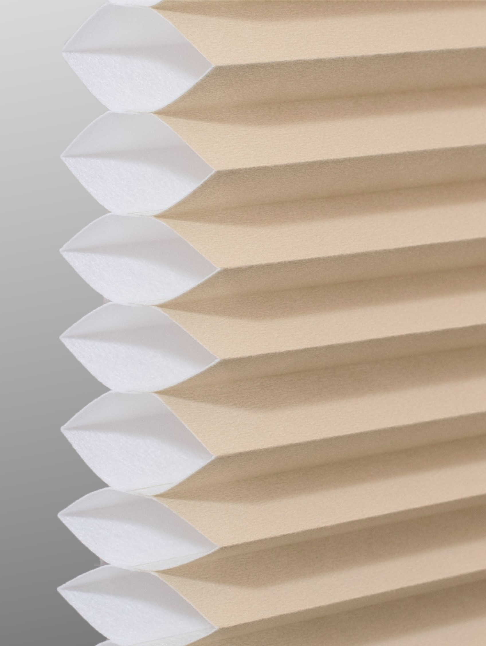 Fawn Single cell · Fire retardant cellular shade fabric swatch