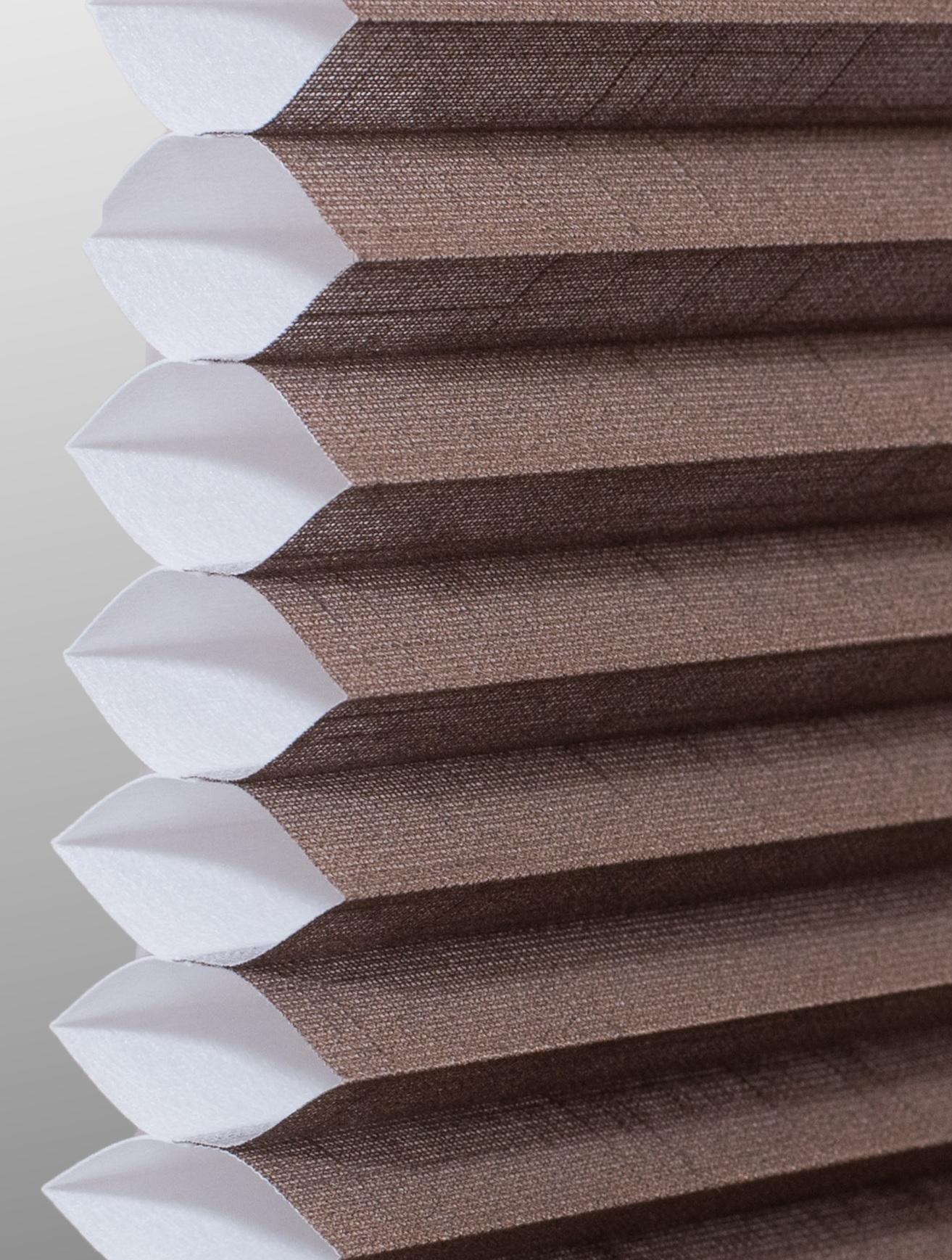 Dark Chocolate Slub woven cellular shade fabric swatch