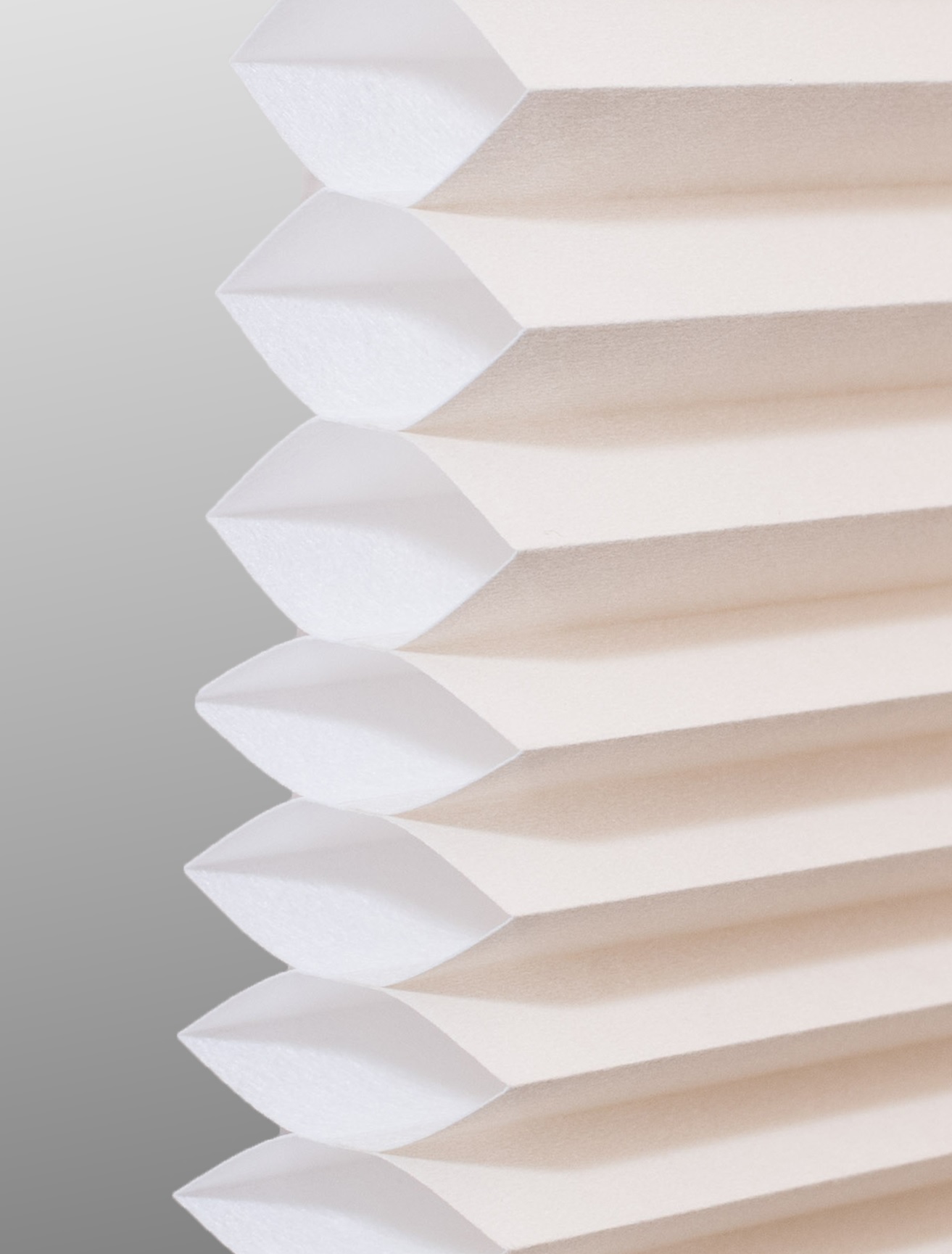 Winter White Single cell cellular shade fabric swatch