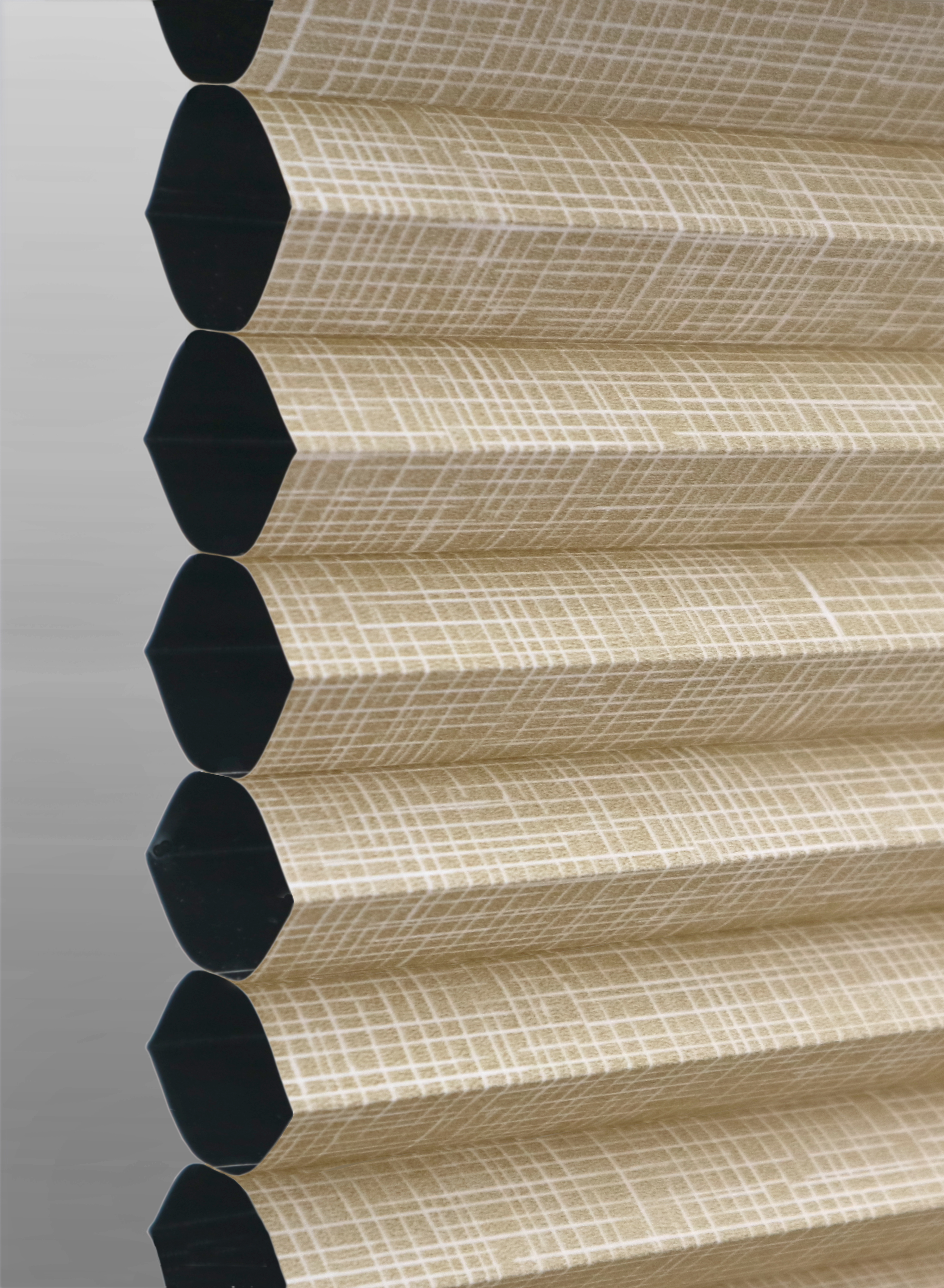 Alabaster Tweed print cellular shade fabric swatch