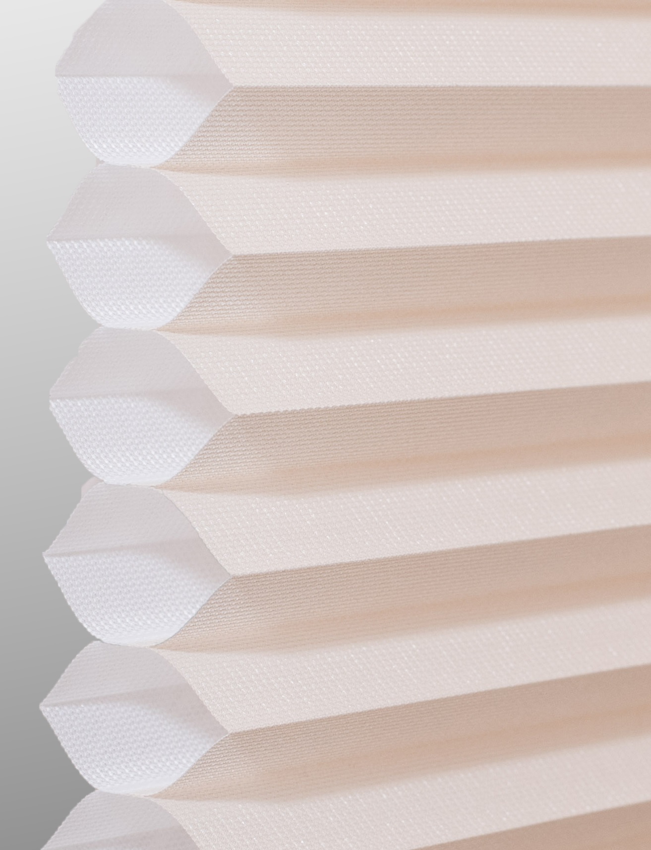 Alabaster Sheer cellular shade fabric swatch