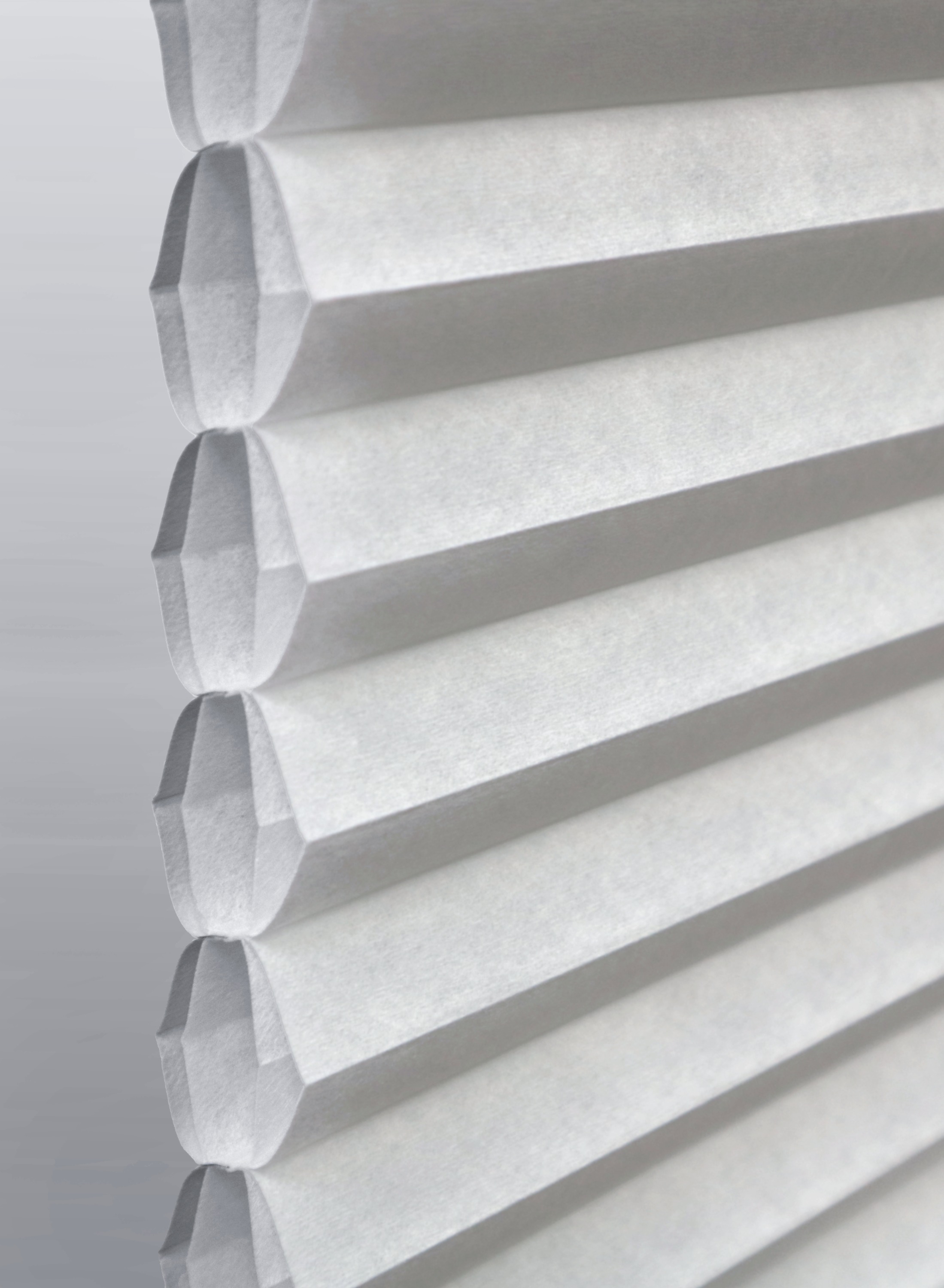 Classic gray Cell-in-a-cell cellular shade fabric swatch