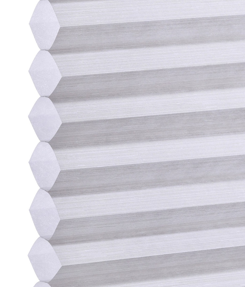 Misty Gray Bamboo print cellular shade fabric swatch
