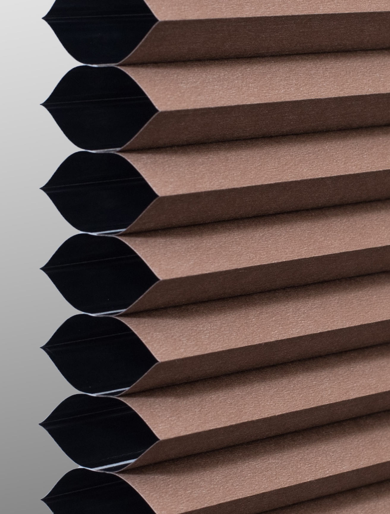 Cocoa Single cell cellular shade fabric swatch
