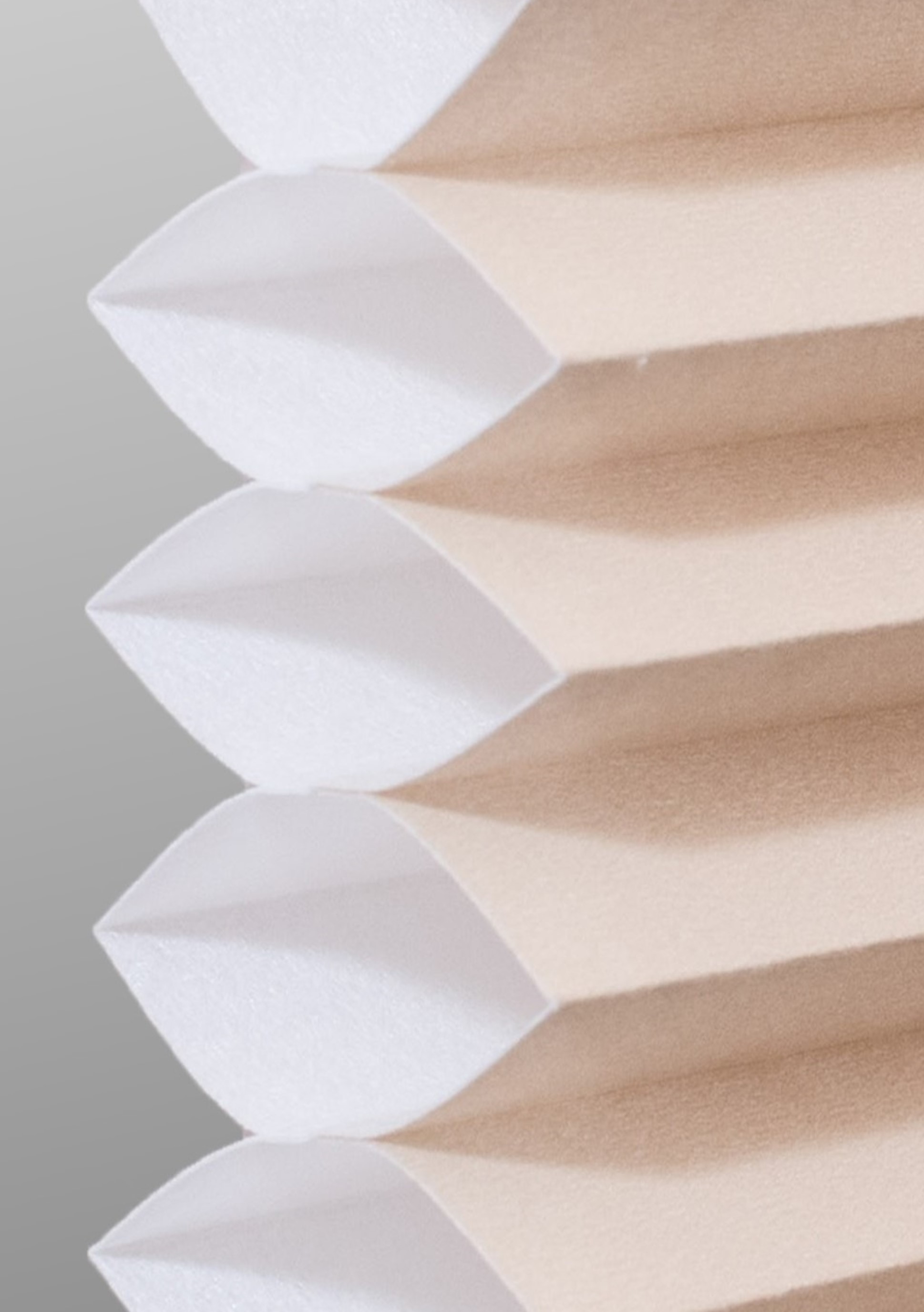 Fawn Single cell cellular shade fabric swatch