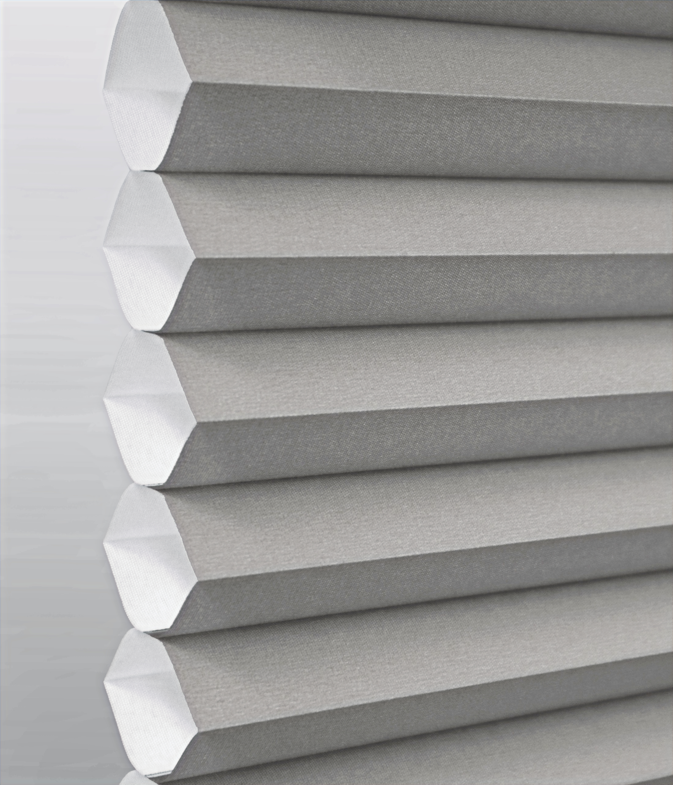 Gray Storm Whisper woven cellular shade fabric swatch