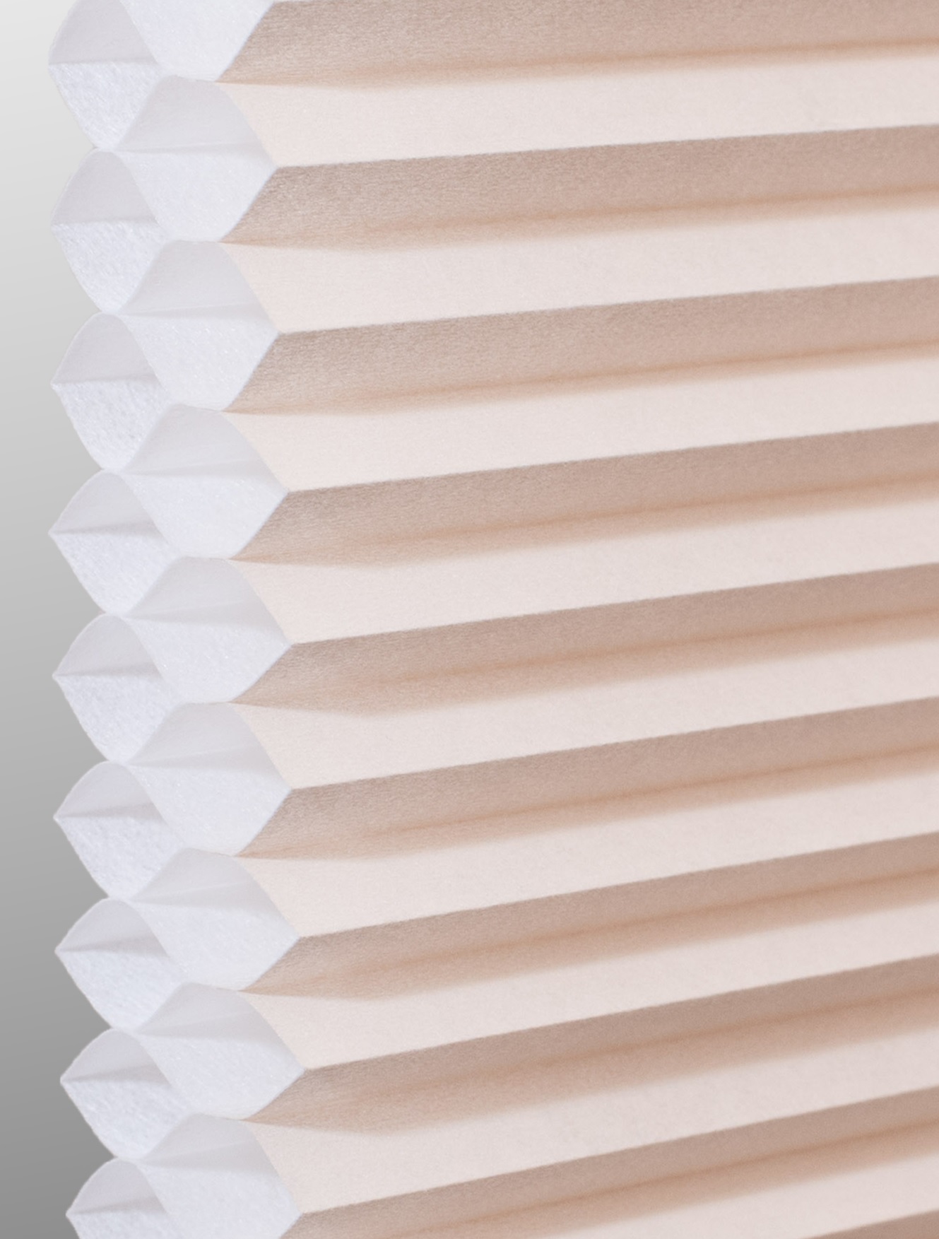Winter White Double cell cellular shade fabric swatch
