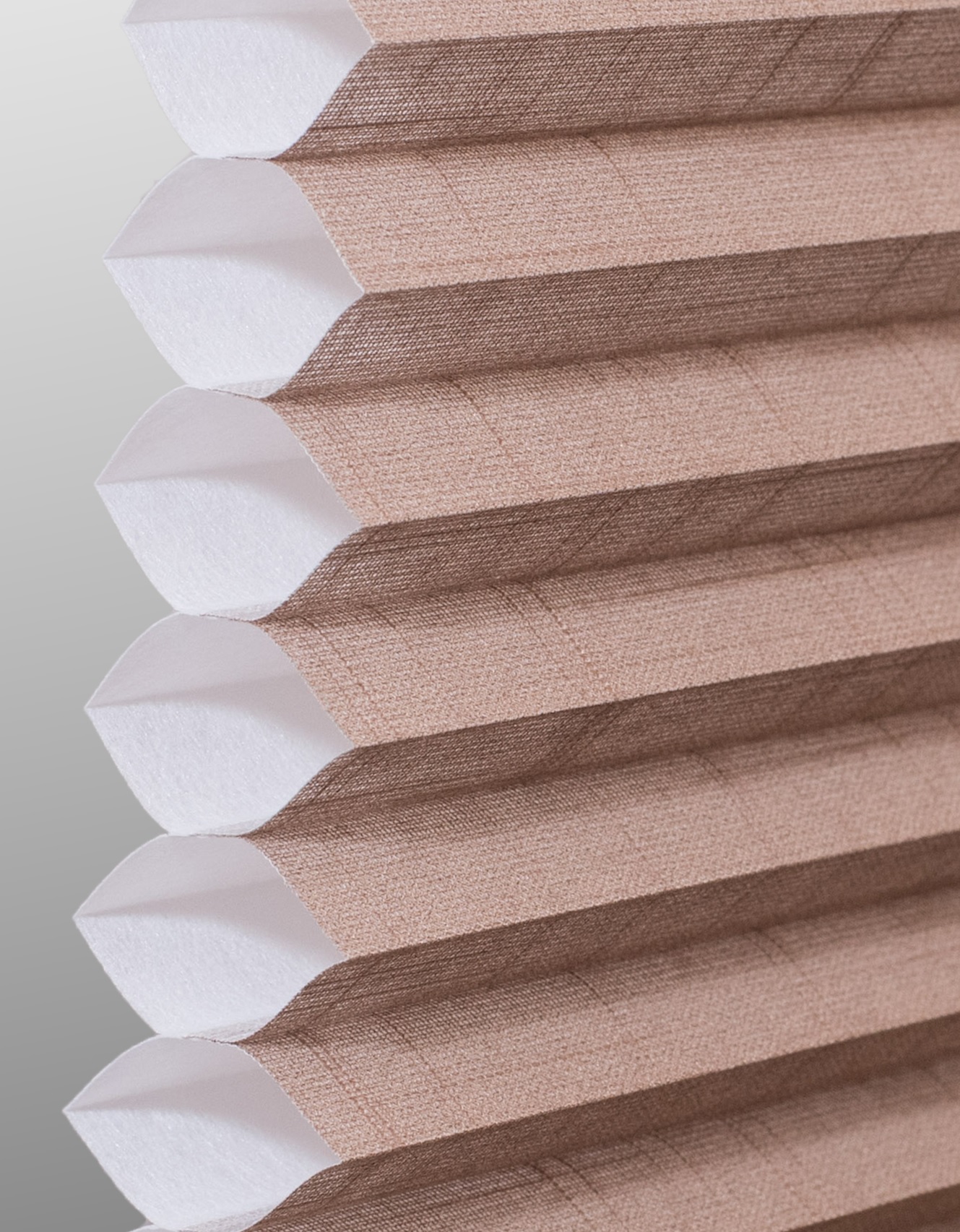 Cocoa Slub woven cellular shade fabric swatch
