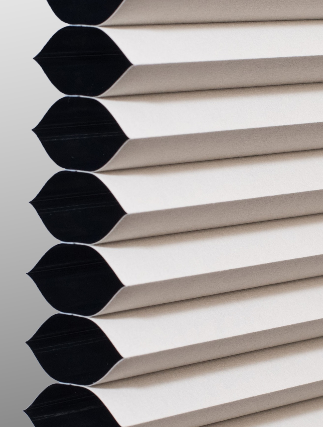 Winter White Single cell cellular shade fabric swatch