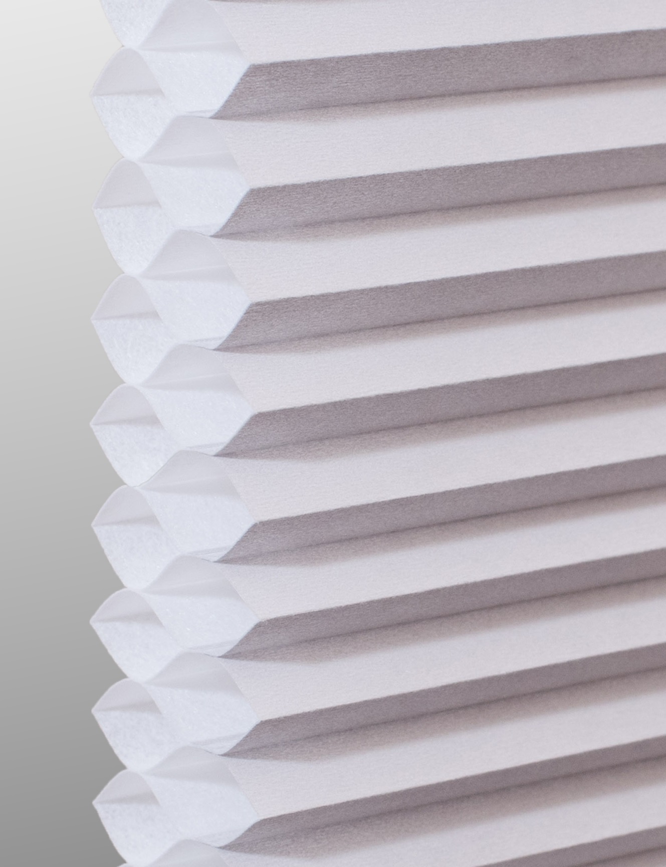 Gray Sheen Double cell cellular shade fabric swatch