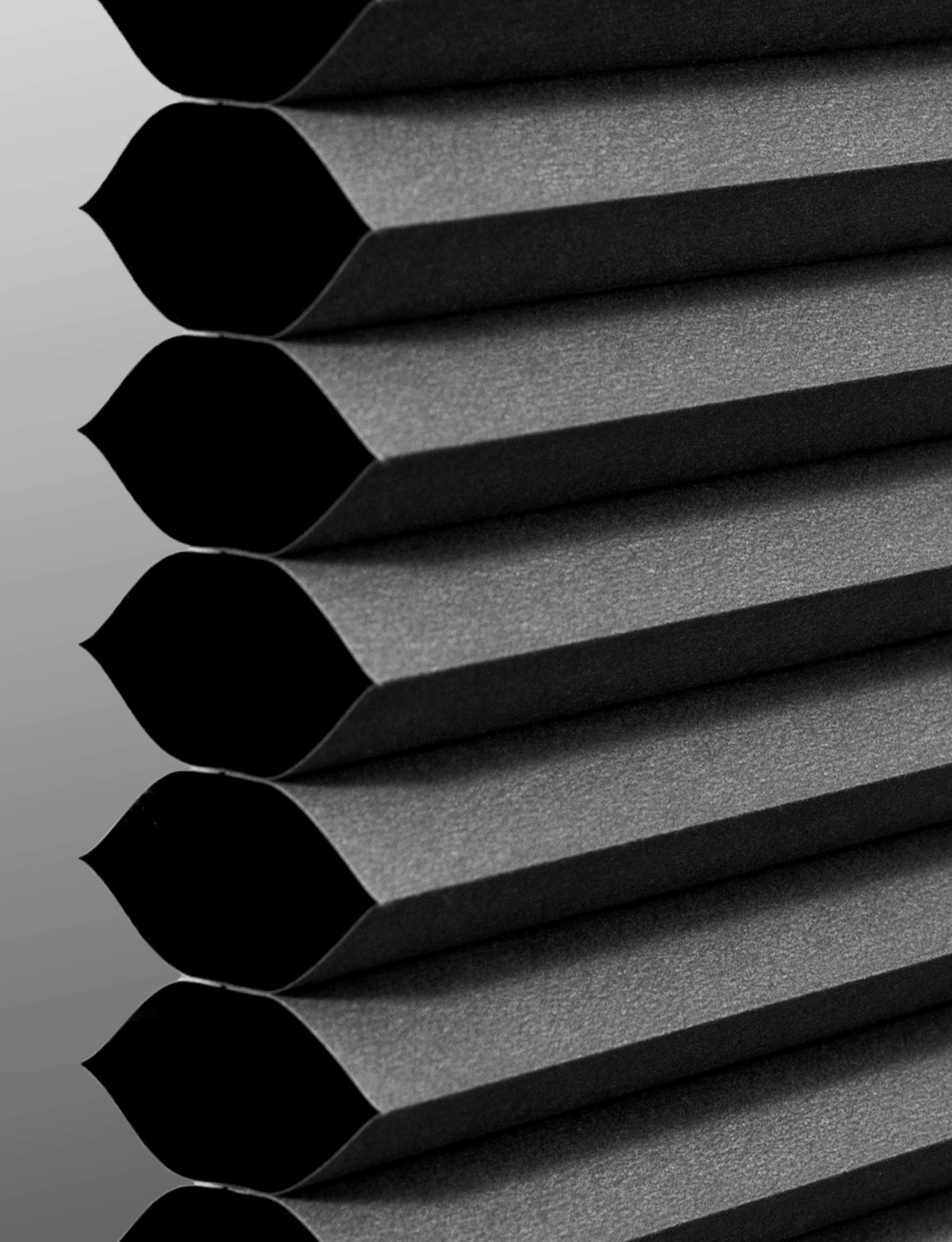 Anthracite Single cell cellular shade fabric swatch