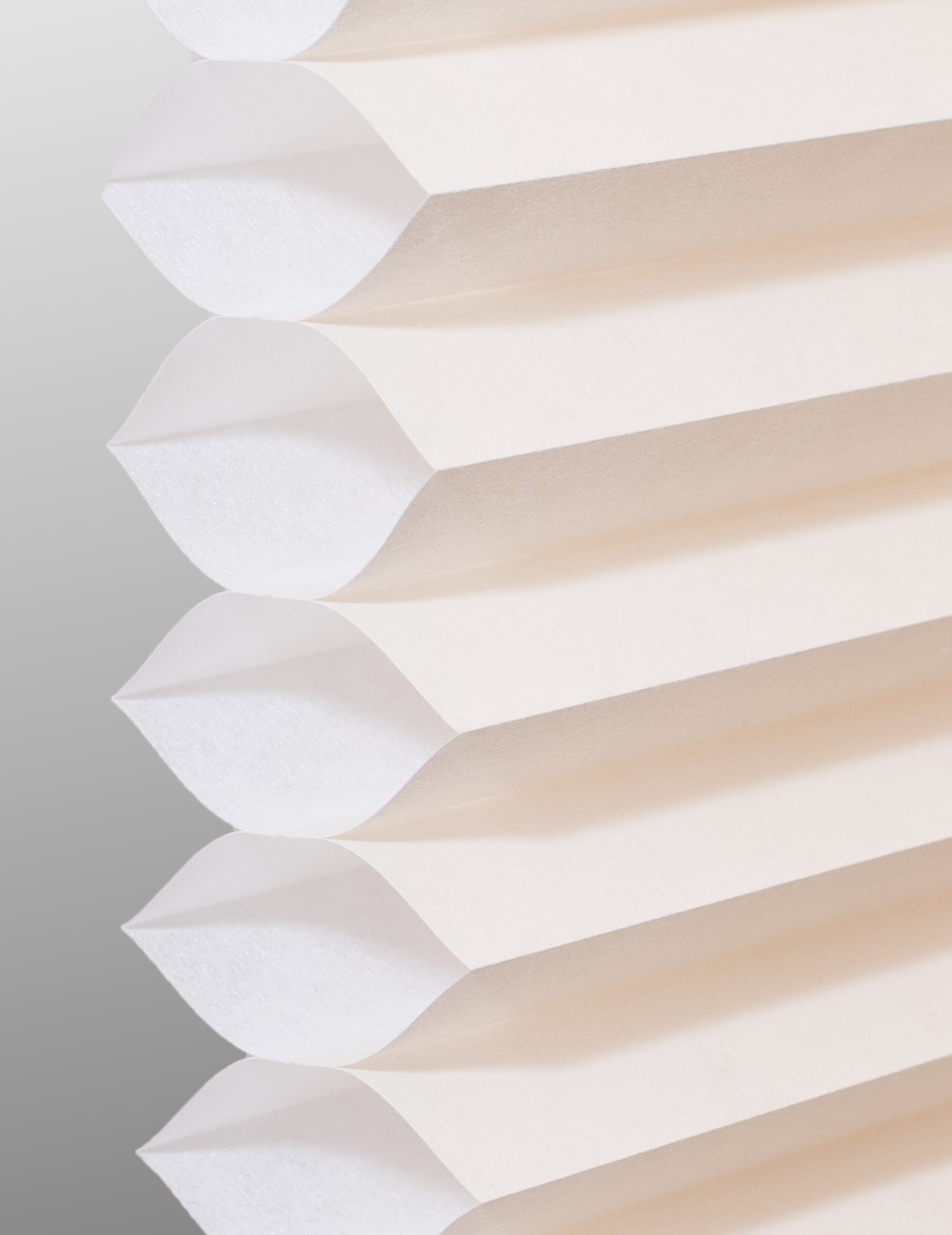 Winter White Smooth cellular shade fabric swatch