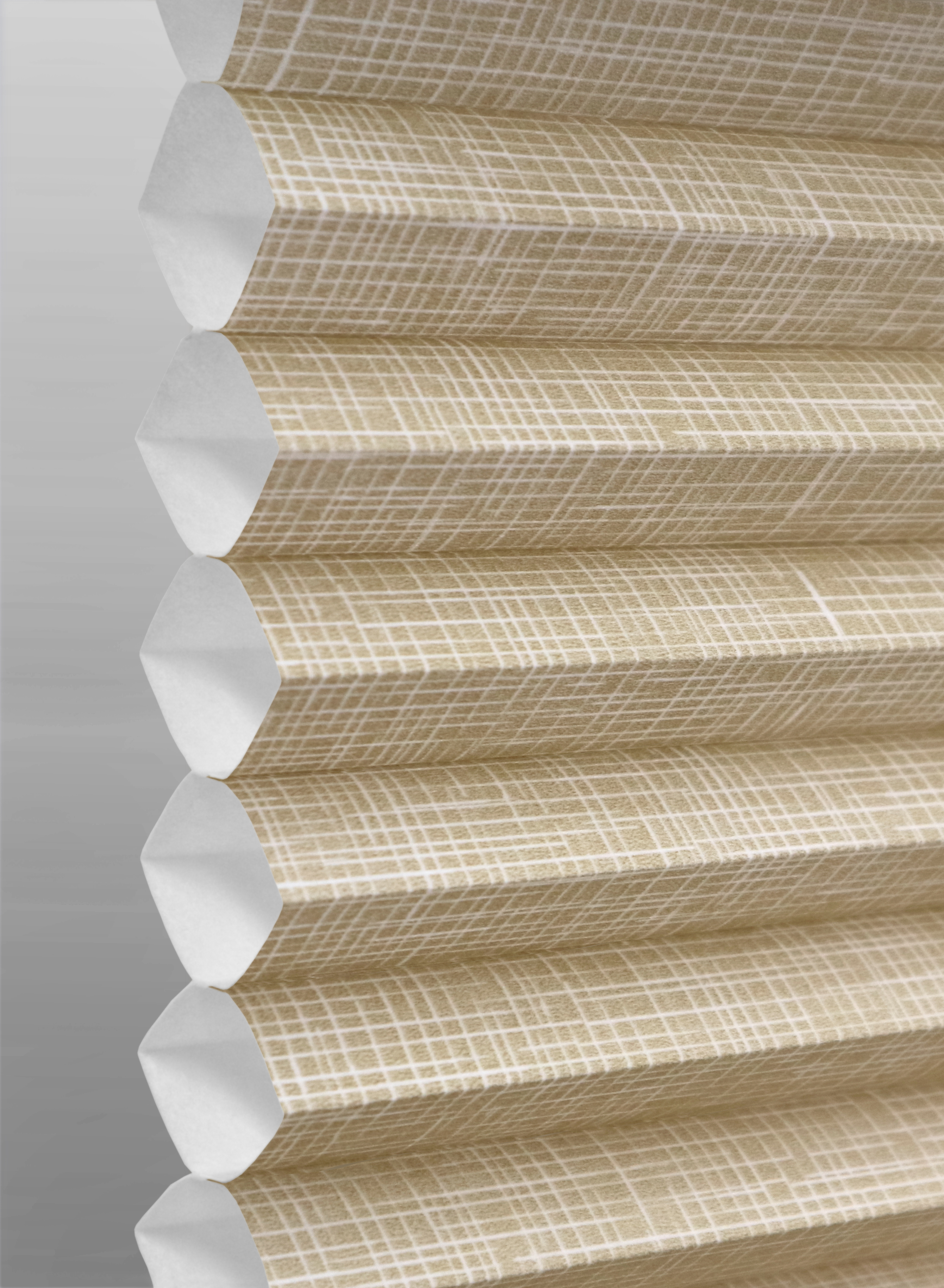 Alabaster Tweed print cellular shade fabric swatch