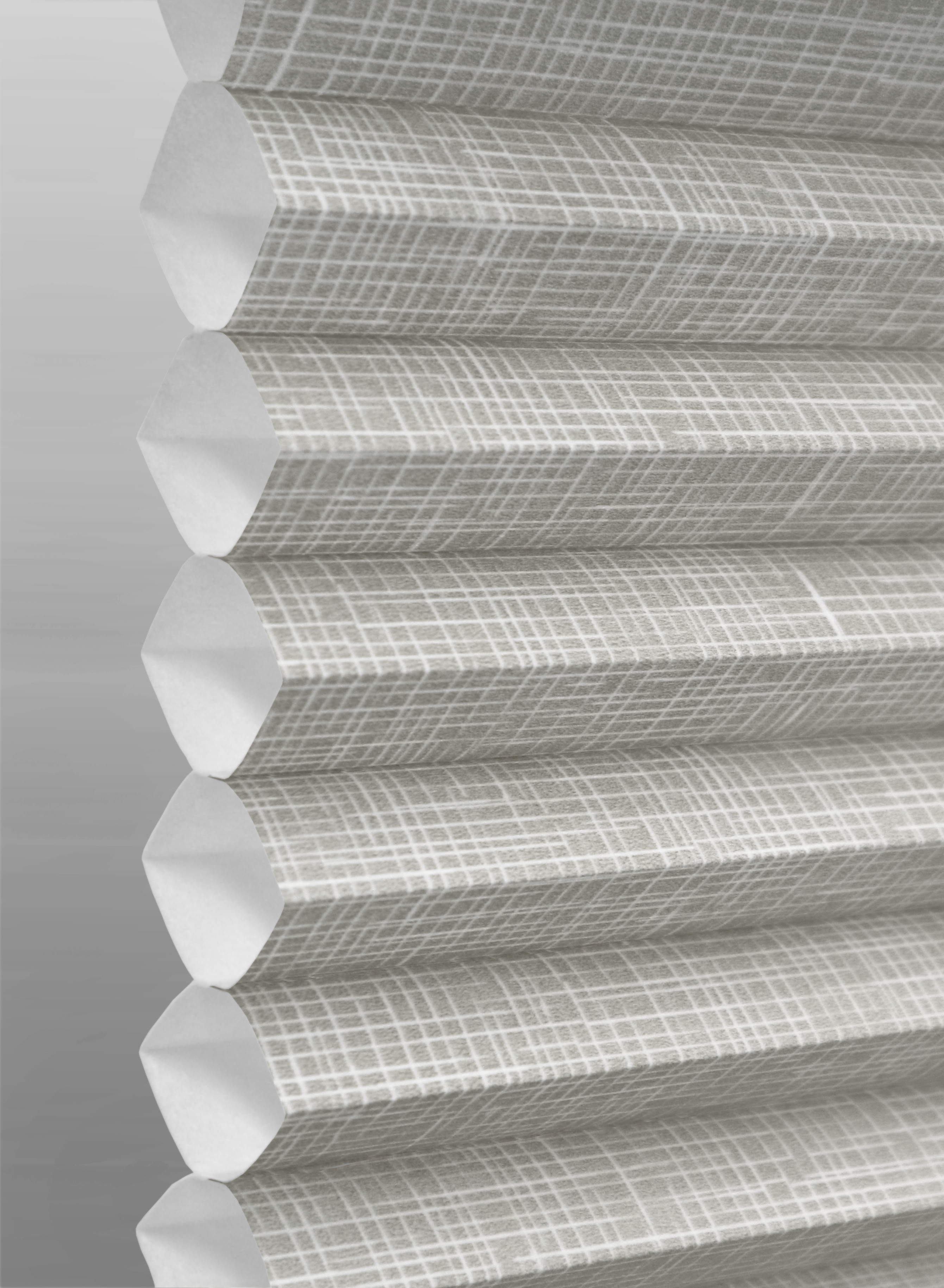 Dark Gray Sheen Tweed print cellular shade fabric swatch