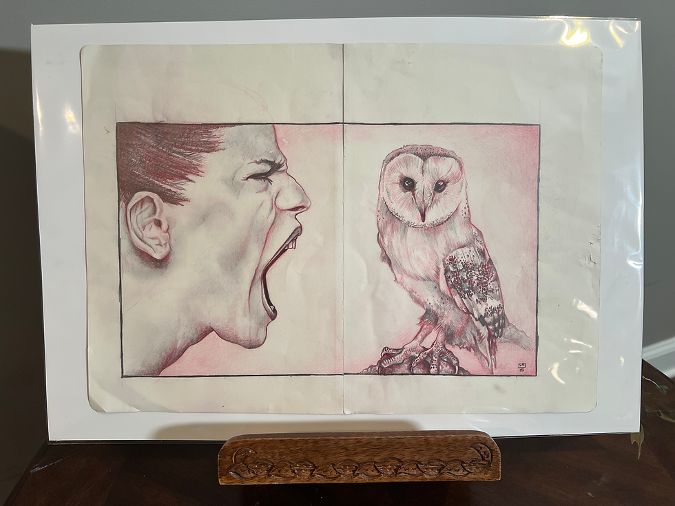 Yelling at Wisdom - Original Drawing