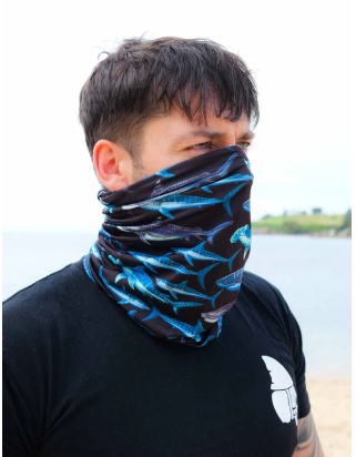 Thumbnail: Divermon Neck Gaiter - Sharks Black UV
