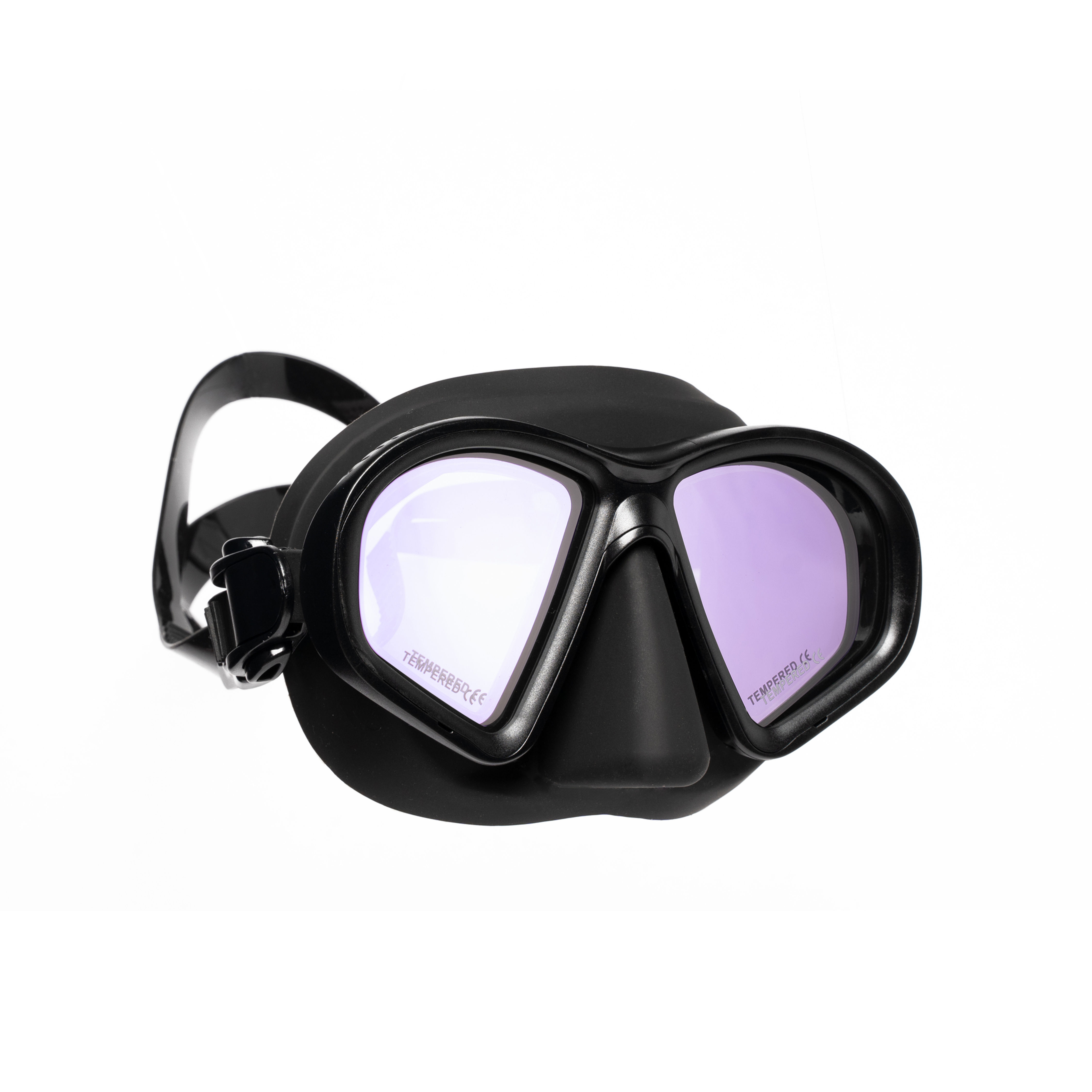 ADVENTURE Tempered Glass Freediving Mask - Purple Lens