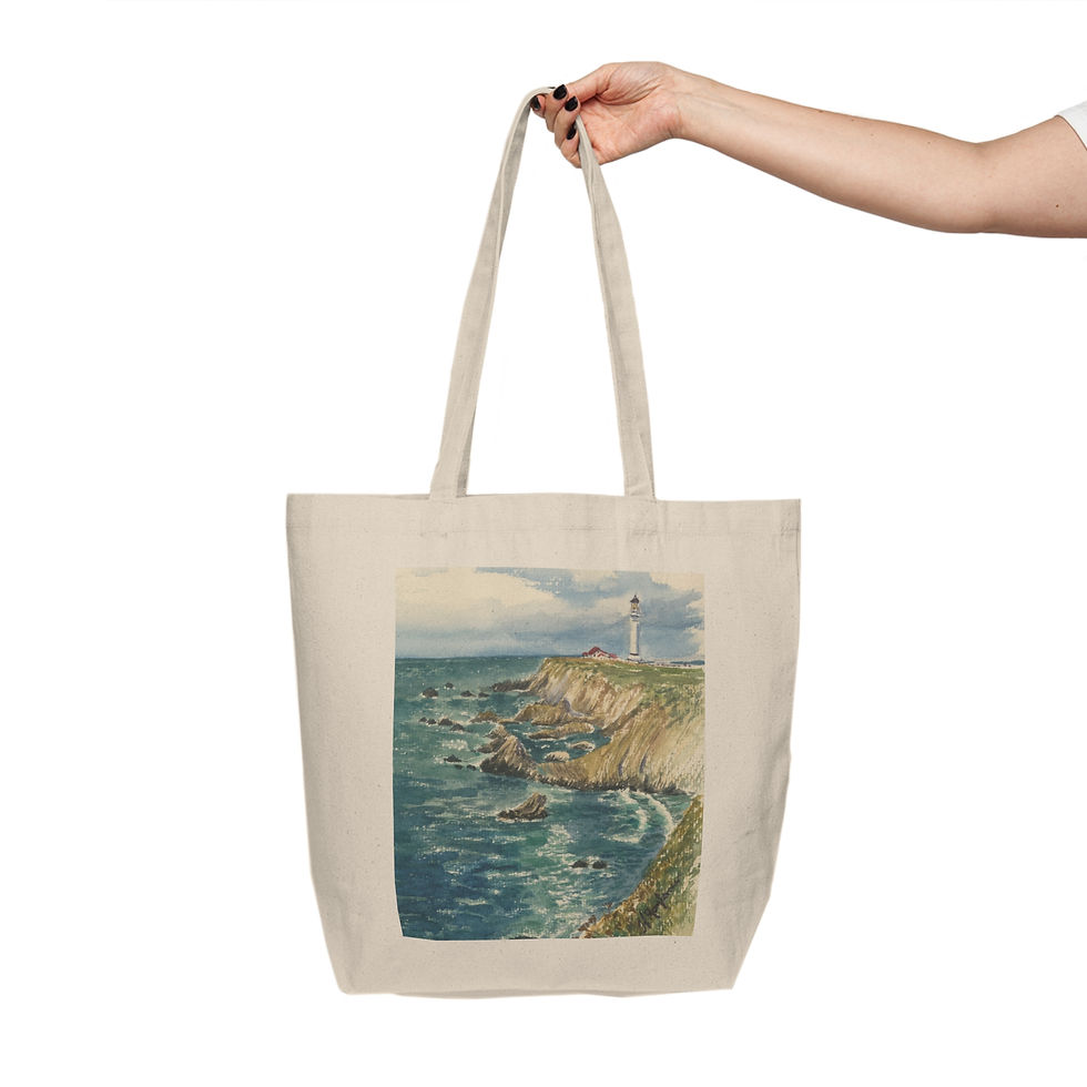 Thumbnail: Canvas Shopping Tote - Point Arena Lighthouse, California